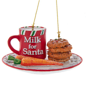 Milk and Cookies For Santa Ornament