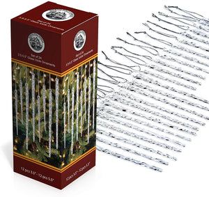 Twisted Clear Crystal Glass Icicles, 24-Piece Box Set, 3.5" AND 5.5"