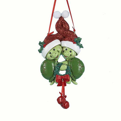 Kurt Adler Turtle Family of 2 Ornament For Personalization, A1213
