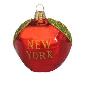 Kurt Adler New York City Apple Glass Ornament, GC0349