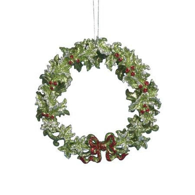 Kurt Adler Green Wreath Ornament, T1043