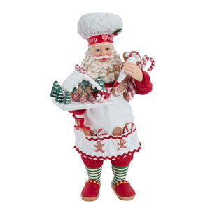 10.5" Fabriché™ Gingerbread Chef Santa