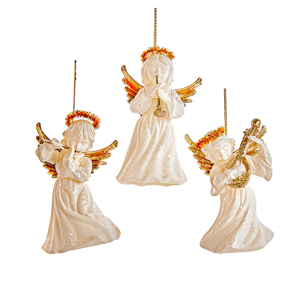 Angel Heart & Dove Hanging Ornaments - 3 Assorted