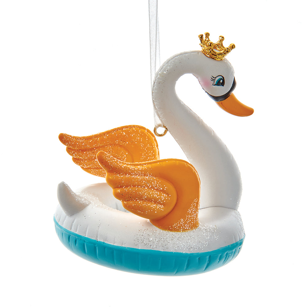 Swan WITH Crown Pool Float Ornament ChristmasCottage