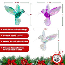 Acrylic Iridescent Hummingbird Ornament, Set of 3