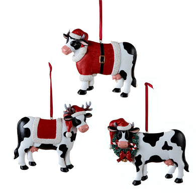 Resin Christmas Cow