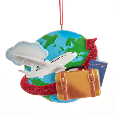 Travel Airplane and Luggage Ornament For Personalization