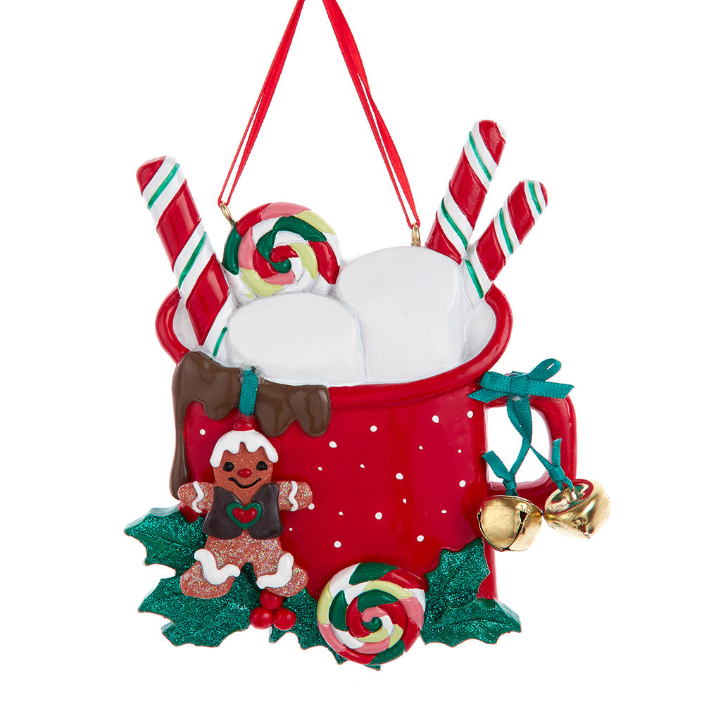 Mug Family Of 2 With Marshmallows Ornament For Personalization