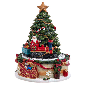 6" Wind-Up Musical Christmas Tree Revolving Box