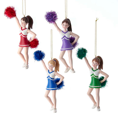 Cheerleader Ornaments, 4 Assorted