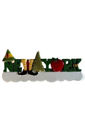 New York Word with Buddy the Elf Ornament