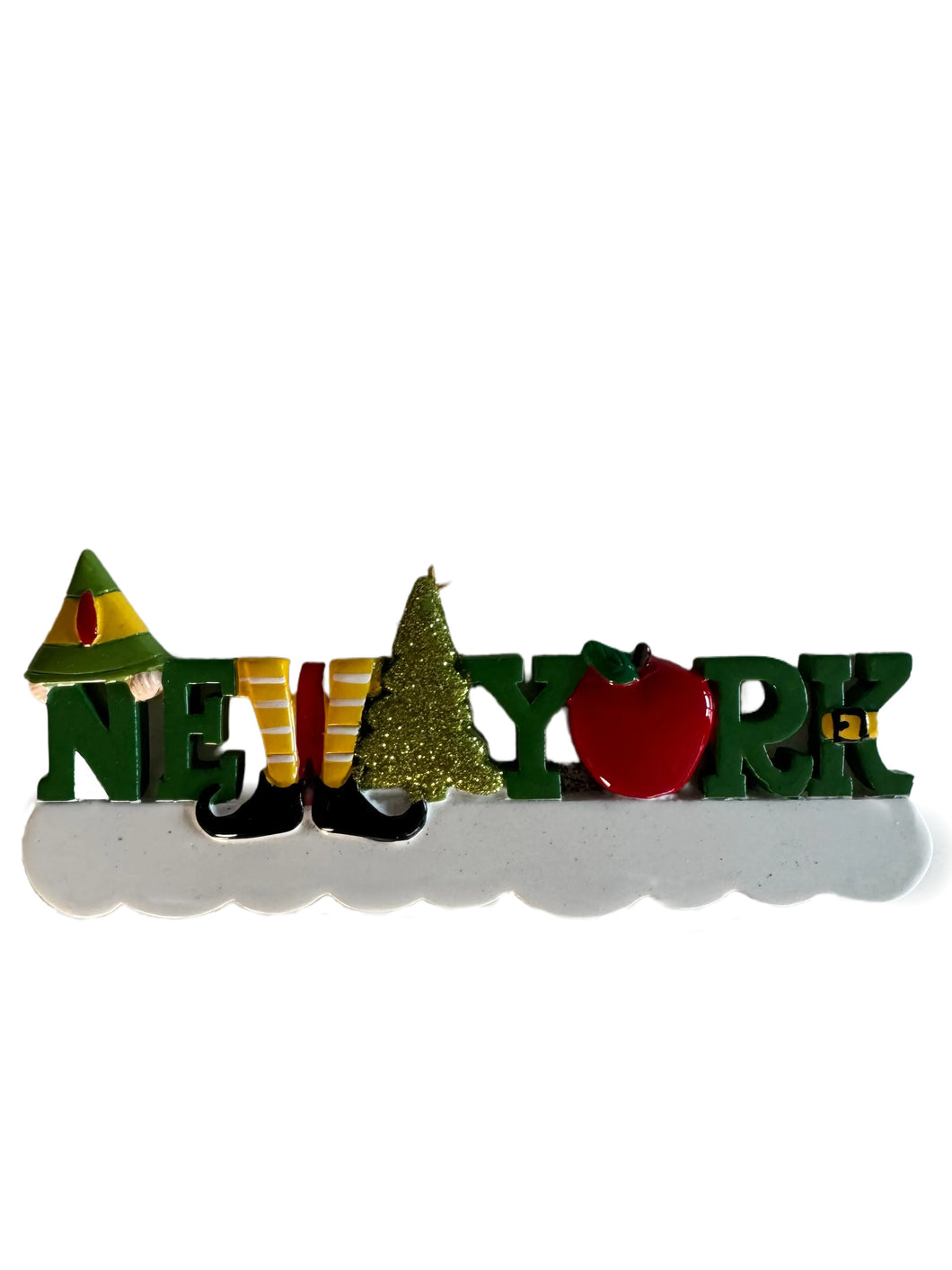 New York Word with Buddy the Elf Ornament