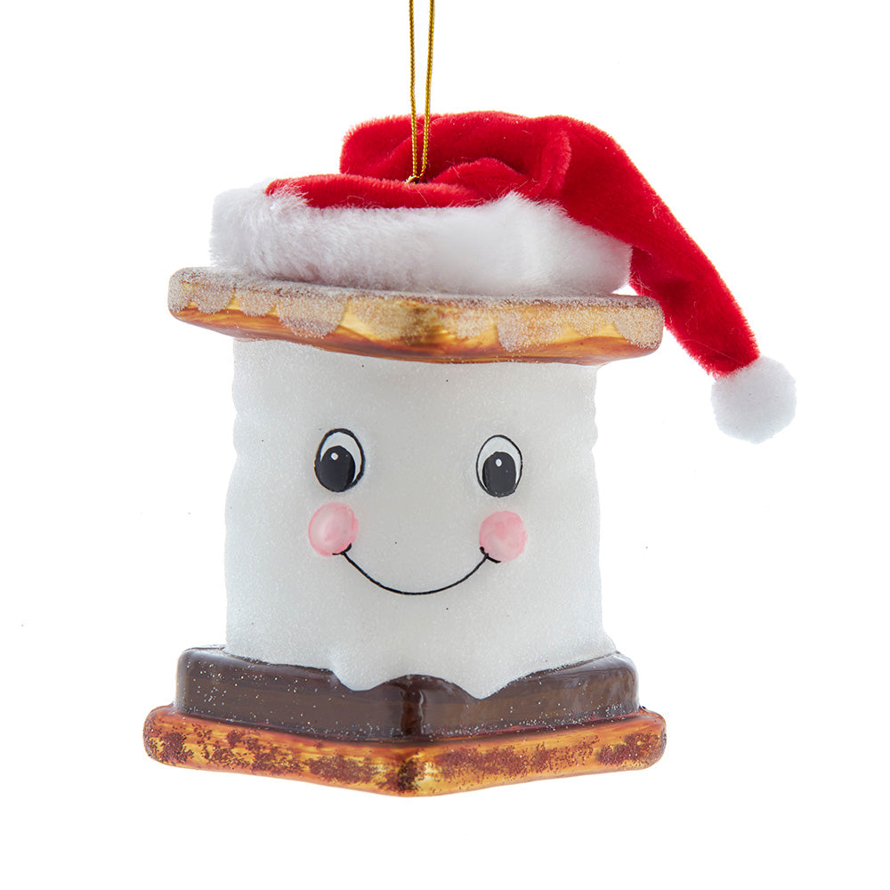 Noble Gems™ Glass Smores With Santa Hat Ornament