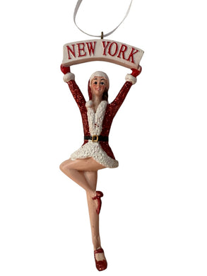 Radio City Rockette Girl with Arms Up Ornament
