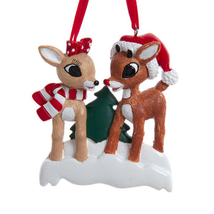 Rudolph The Red Nose Reindeer® & Clarice Family of 2 Ornament For Personalization