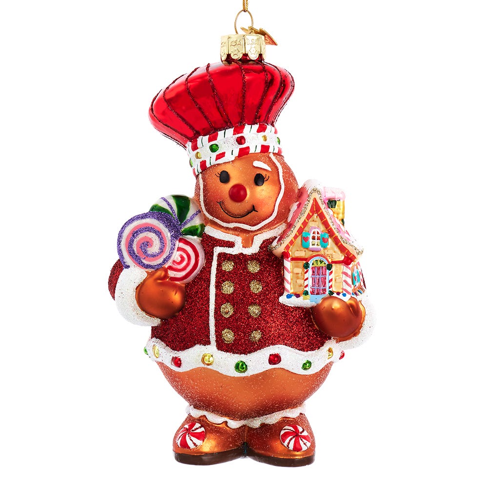Bellissimo Glass Gingerbread Ornament