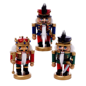 5" Miniature King and Soldier Nutcrackers, 3 Assorted