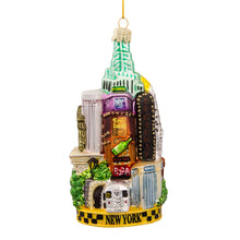 New York City Cityscape Glass Ornament