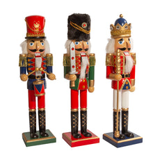 15" Red, Green and Blue King and Soldier Nutcrackers, Chooase