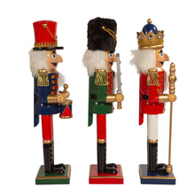 15" Red, Green and Blue King and Soldier Nutcrackers, Chooase
