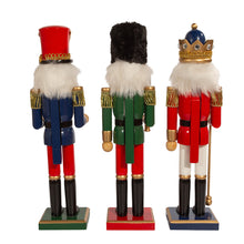 15" Red, Green and Blue King and Soldier Nutcrackers, Chooase
