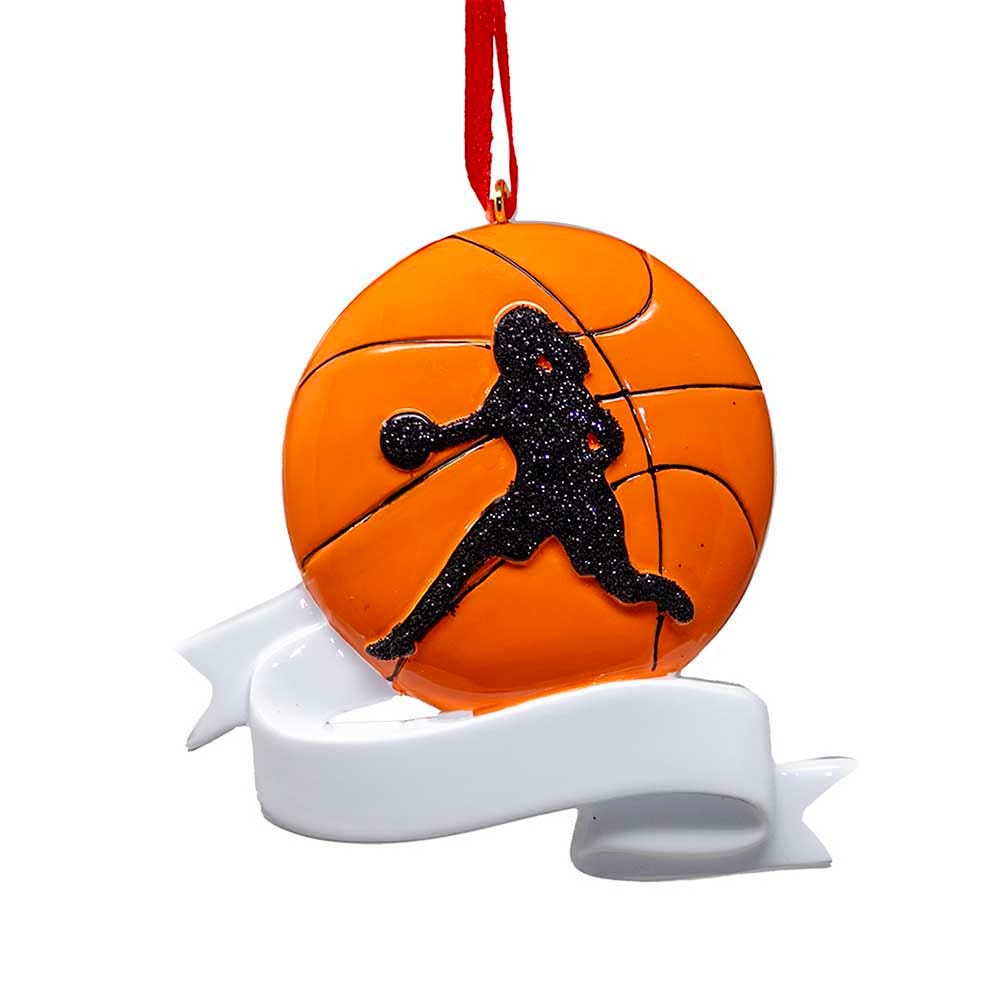 Woman Basketball Player Ornament For Personalization
