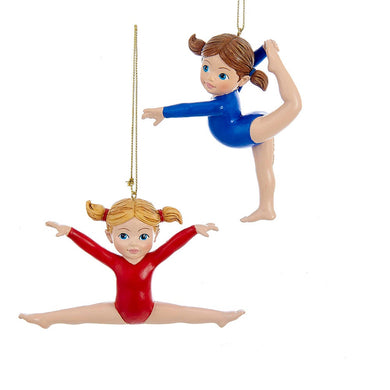 Gymnast Girl Ornaments, 2 Assorted