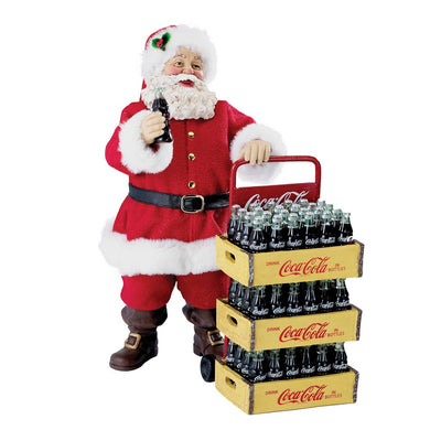 10.5" Fabrichéª Coca-Cola¨ Santa With Delivery Cart