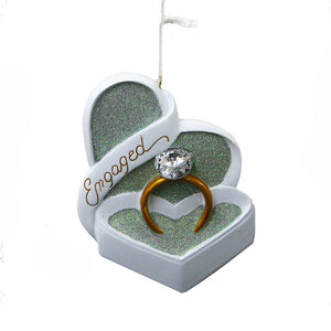Engagement Ring Ornament For Personalization
