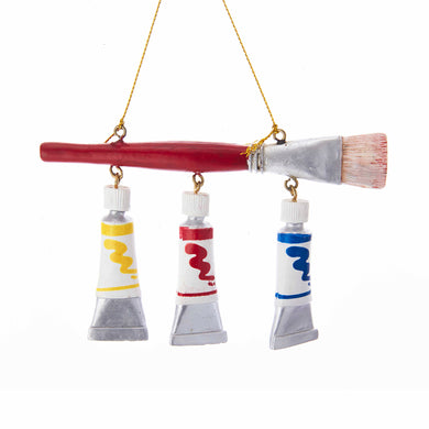 Paint Brush With Paint Tubes Ornament