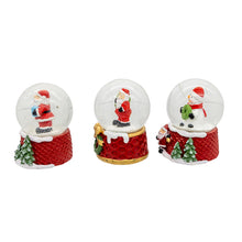 45MM Santa, Santa with Bag, Snowman Water Globe, Choose