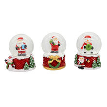 45MM Santa, Santa with Bag, Snowman Water Globe, Choose