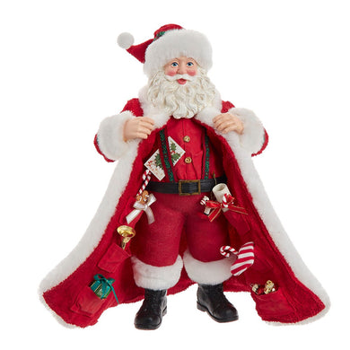 10.5" Fabrichéª Santa With Gifts In Pocket