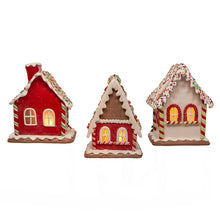7" Battery-Operated LED Santa Gingerbread Houses, Choose from three