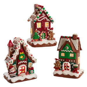 6&quot; Battery Operated LED Gingerbread House With Santa
