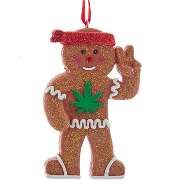 Gingerbread Man Cannabis Ornament