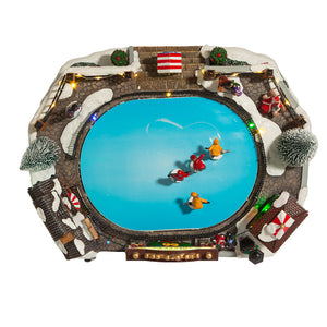 6.5" LED Musical Ice Hockey Rink Table Piece