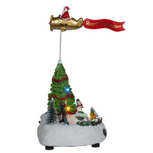 9.6" Battery Operated Multicolor LED Lighted Santa Christmas Scene Table Piece