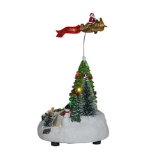 9.6" Battery Operated Multicolor LED Lighted Santa Christmas Scene Table Piece