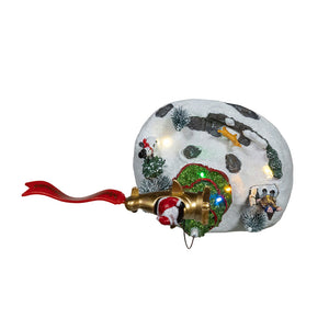 9.6" Battery Operated Multicolor LED Lighted Santa Christmas Scene Table Piece