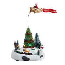 9.6" Battery Operated Multicolor LED Lighted Santa Christmas Scene Table Piece