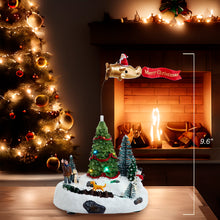 9.6" Battery Operated Multicolor LED Lighted Santa Christmas Scene Table Piece