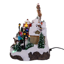 7.3" Battery Operated Multicolor LED Lighted Musical Santa &amp; Sleigh Table Piece