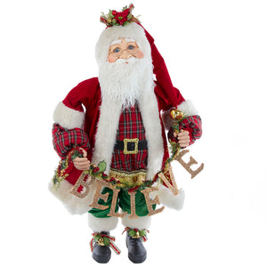 36" KSA Kringles Santa With Garland