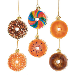 Noble Gemsª Glass Bagel Ornaments, 6 Assorted