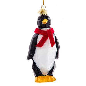 Noble Gemsª Glass Geometric Penguin Ornament