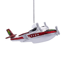 Noble Gems™ Glass Christmas Sea Plane Ornament