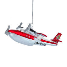 Noble Gems™ Glass Christmas Sea Plane Ornament