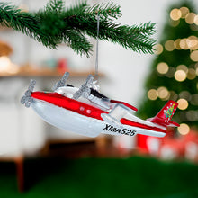 Noble Gems™ Glass Christmas Sea Plane Ornament