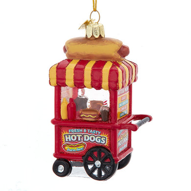 Noble Gemsª Glass Hot Dog Cart Ornament
